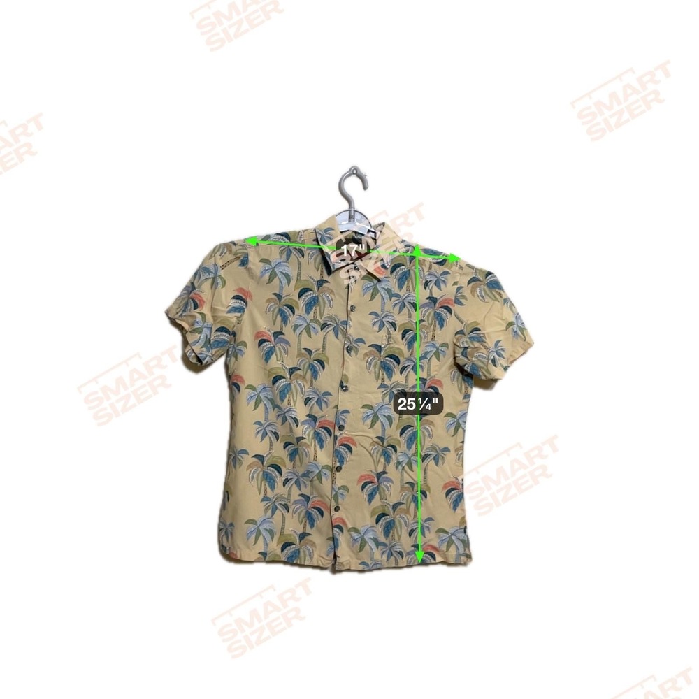 Tori Richard  men's shir Hawaiian palm tree print viscose beige   short-sleeve M - Picture 13 of 13
